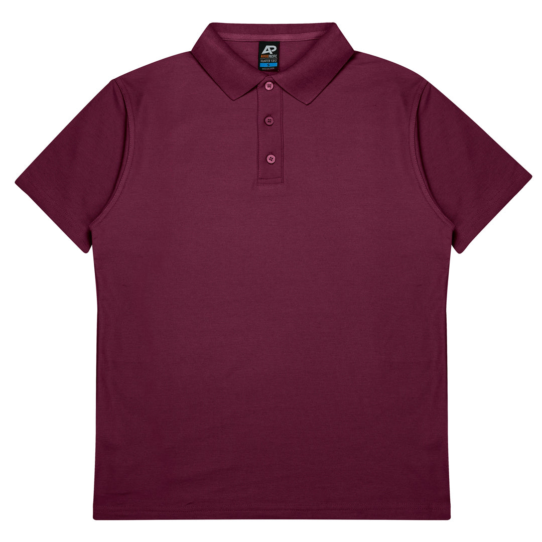 House of Uniforms The Hunter Polo | Mens | Short Sleeve Aussie Pacific Maroon