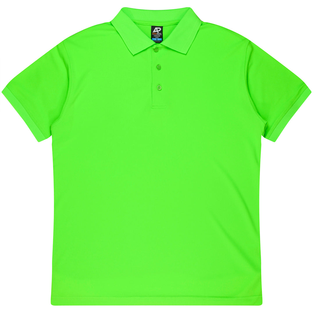 House of Uniforms The Lachlan Polo | Mens | Short Sleeve Aussie Pacific Neon Green