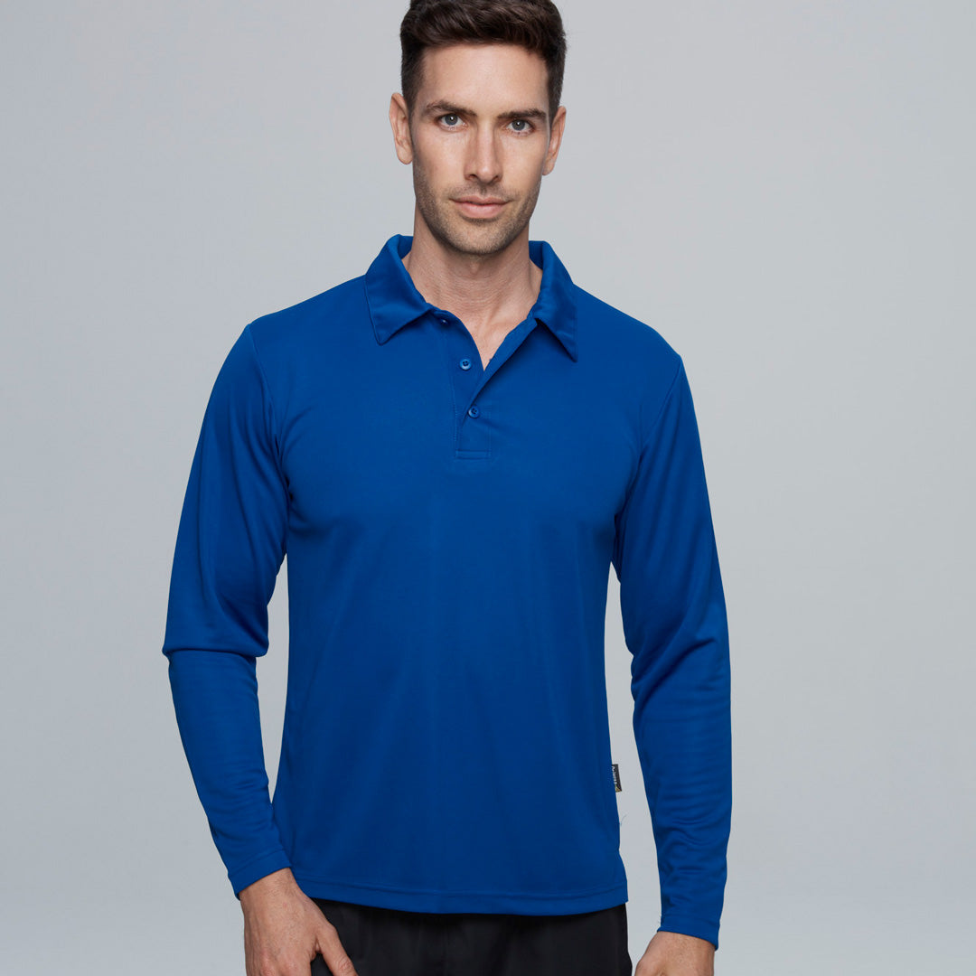House of Uniforms The Botany Polo | Mens | Long Sleeve Aussie Pacific 
