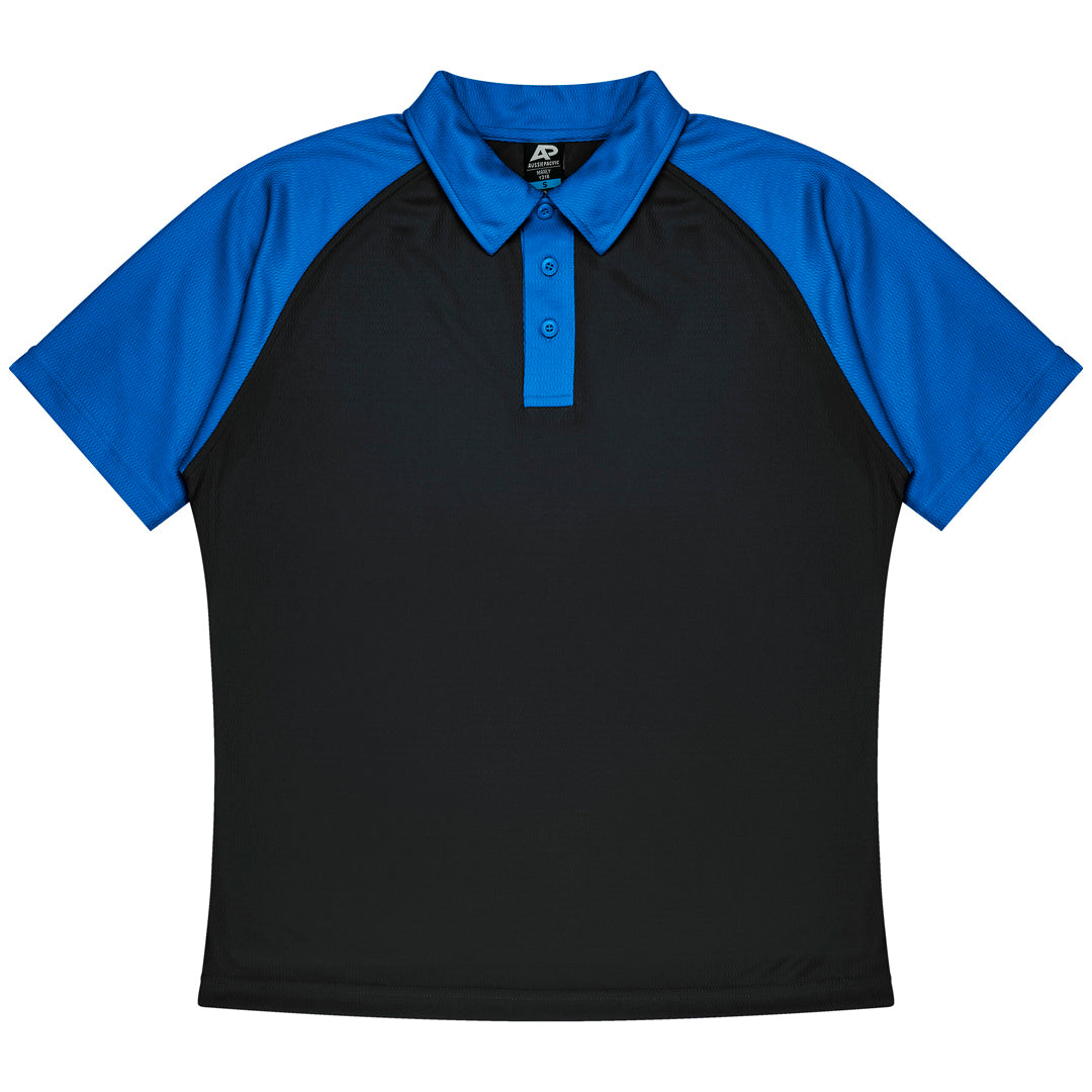 House of Uniforms The Manly Beach Polo | Mens | Short Sleeve Aussie Pacific Black/Royal