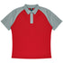 House of Uniforms The Manly Beach Polo | Mens | Plus | Short Sleeve Aussie Pacific Red/Grey