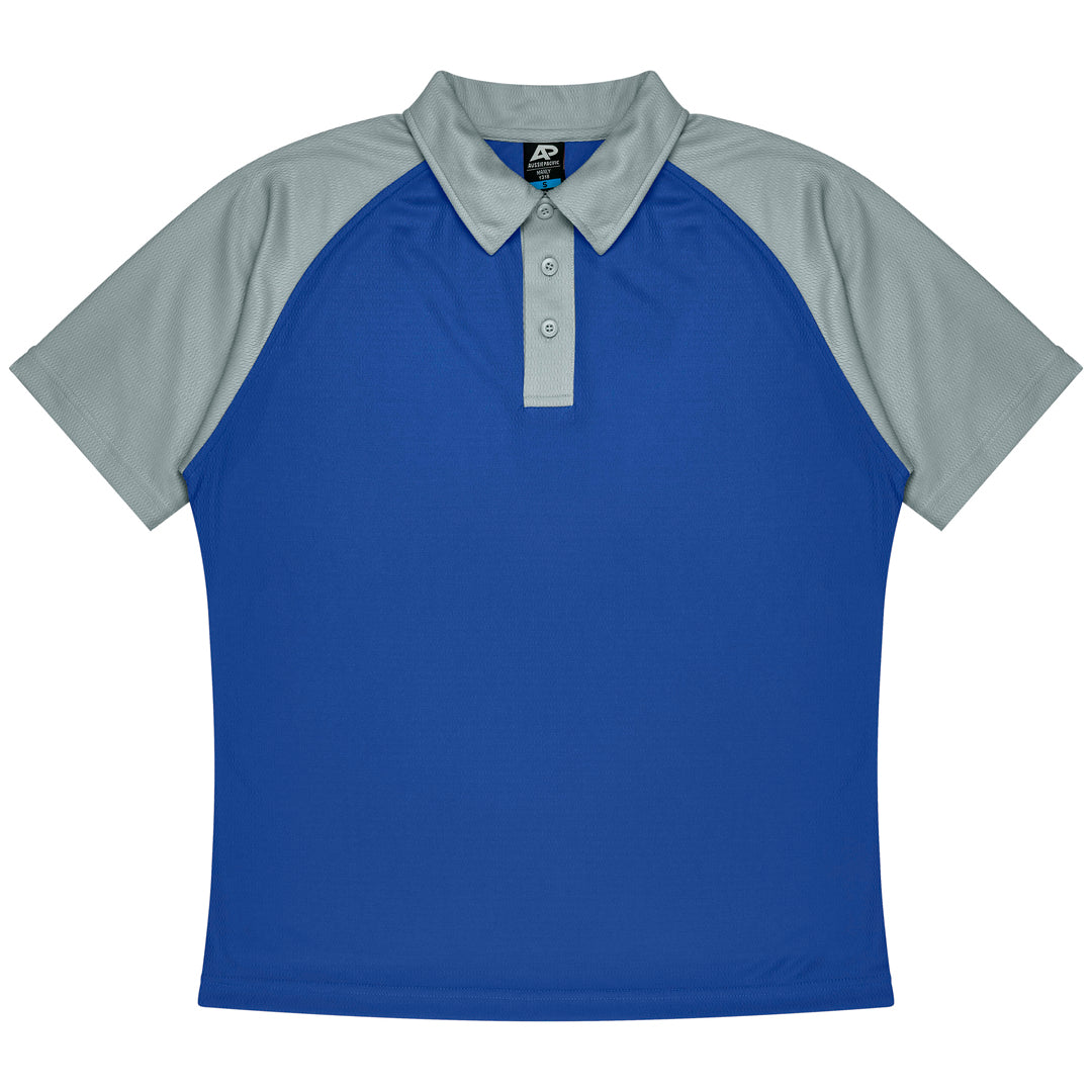 House of Uniforms The Manly Beach Polo | Mens | Short Sleeve Aussie Pacific Royal/Grey