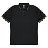 House of Uniforms The Cottesloe Polo | Mens | Short Sleeve Aussie Pacific Black/Gold