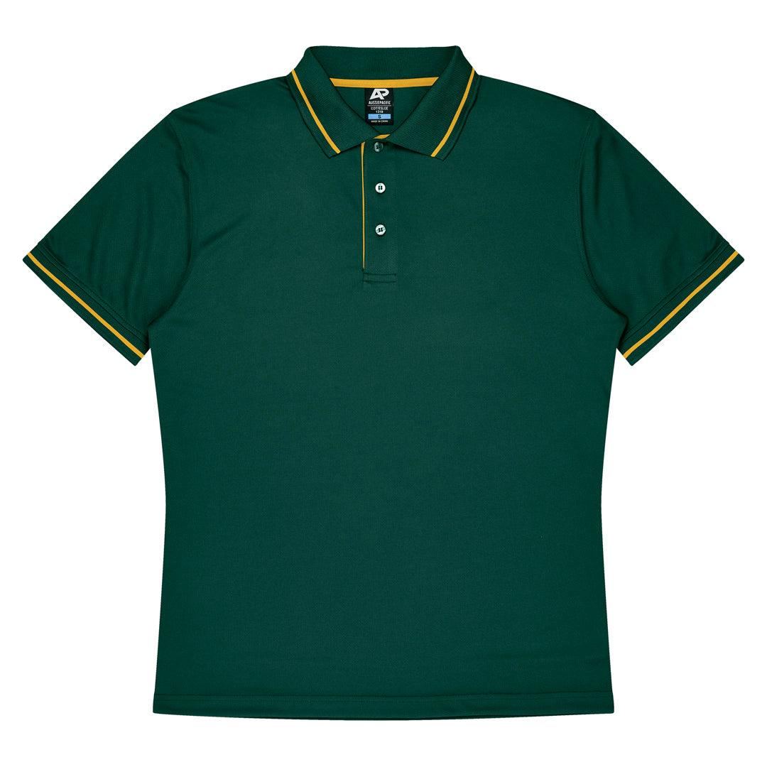 House of Uniforms The Cottesloe Polo | Mens | Short Sleeve Aussie Pacific Bottle/Gold