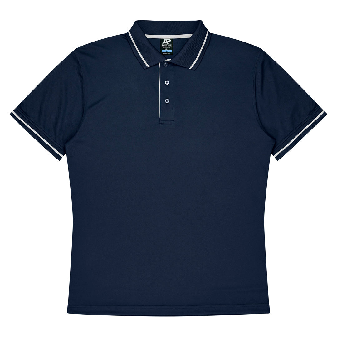 House of Uniforms The Cottesloe Polo | Mens | Short Sleeve Aussie Pacific Navy/White