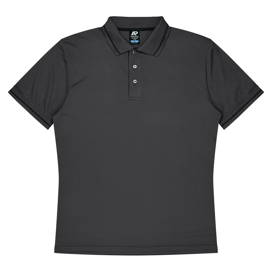 House of Uniforms The Cottesloe Polo | Mens | Short Sleeve Aussie Pacific Slate/Black