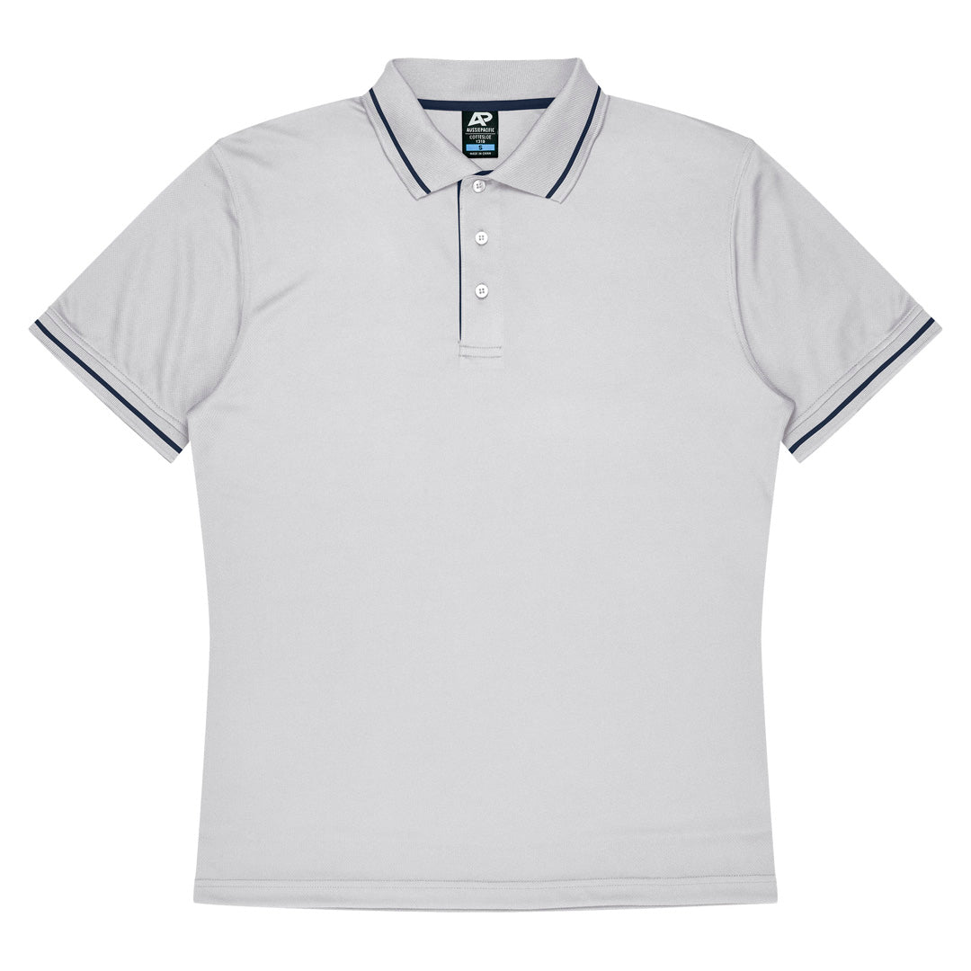 House of Uniforms The Cottesloe Polo | Mens | Short Sleeve Aussie Pacific White/Navy