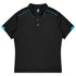 House of Uniforms The Currumbin Polo | Mens | Short Sleeve Aussie Pacific Black/Cyan