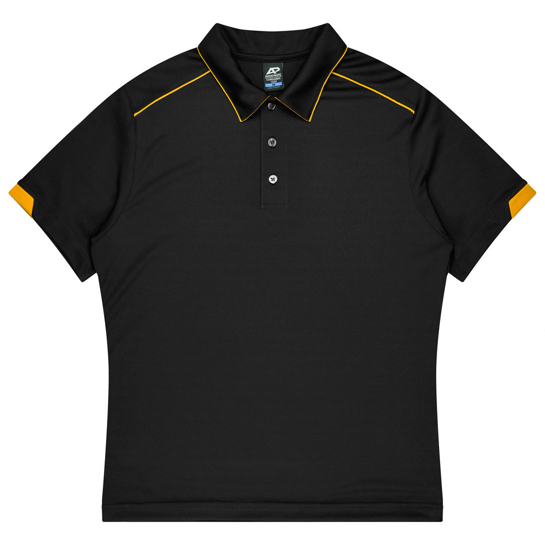 House of Uniforms The Currumbin Polo | Mens | Short Sleeve Aussie Pacific Black/Gold