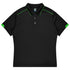 House of Uniforms The Currumbin Polo | Mens | Short Sleeve Aussie Pacific Black/Green