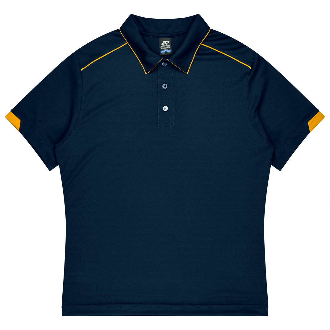 House of Uniforms The Currumbin Polo | Mens | Plus | Short Sleeve Aussie Pacific Navy/Gold