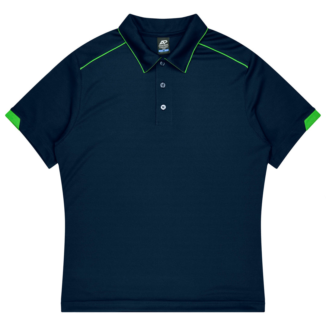 House of Uniforms The Currumbin Polo | Mens | Short Sleeve Aussie Pacific Navy/Green