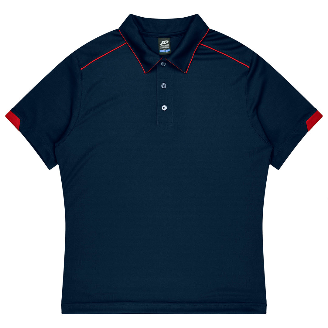 House of Uniforms The Currumbin Polo | Mens | Short Sleeve Aussie Pacific Navy/Red