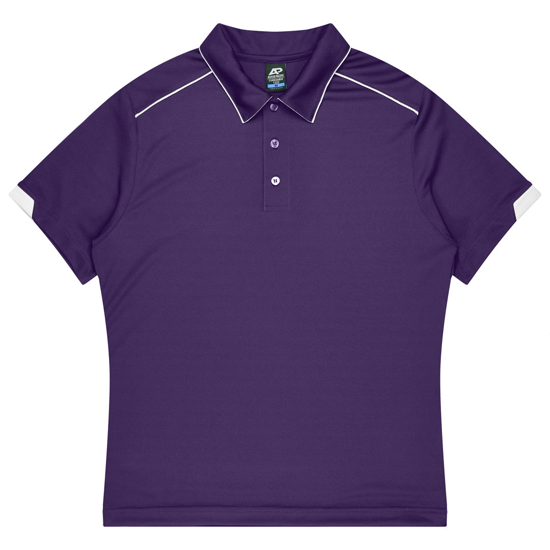 House of Uniforms The Currumbin Polo | Mens | Plus | Short Sleeve Aussie Pacific Purple/White