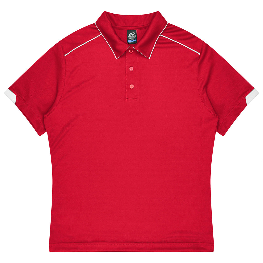 House of Uniforms The Currumbin Polo | Mens | Plus | Short Sleeve Aussie Pacific Red/White