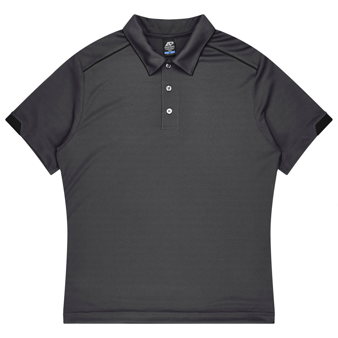 House of Uniforms The Currumbin Polo | Mens | Short Sleeve Aussie Pacific Slate/Black