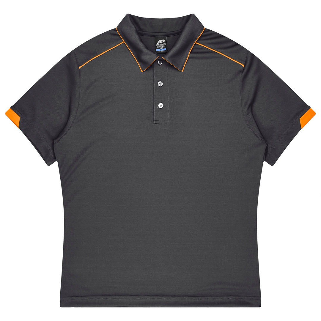 House of Uniforms The Currumbin Polo | Mens | Plus | Short Sleeve Aussie Pacific Slate/Neon Orange