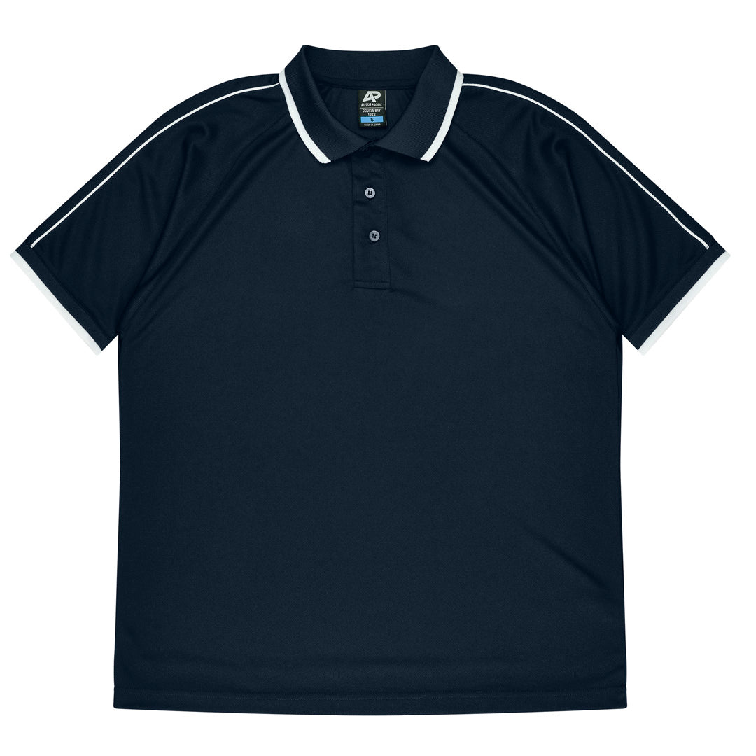 House of Uniforms The Double Bay Polo | Mens | Short Sleeve Aussie Pacific Navy/White