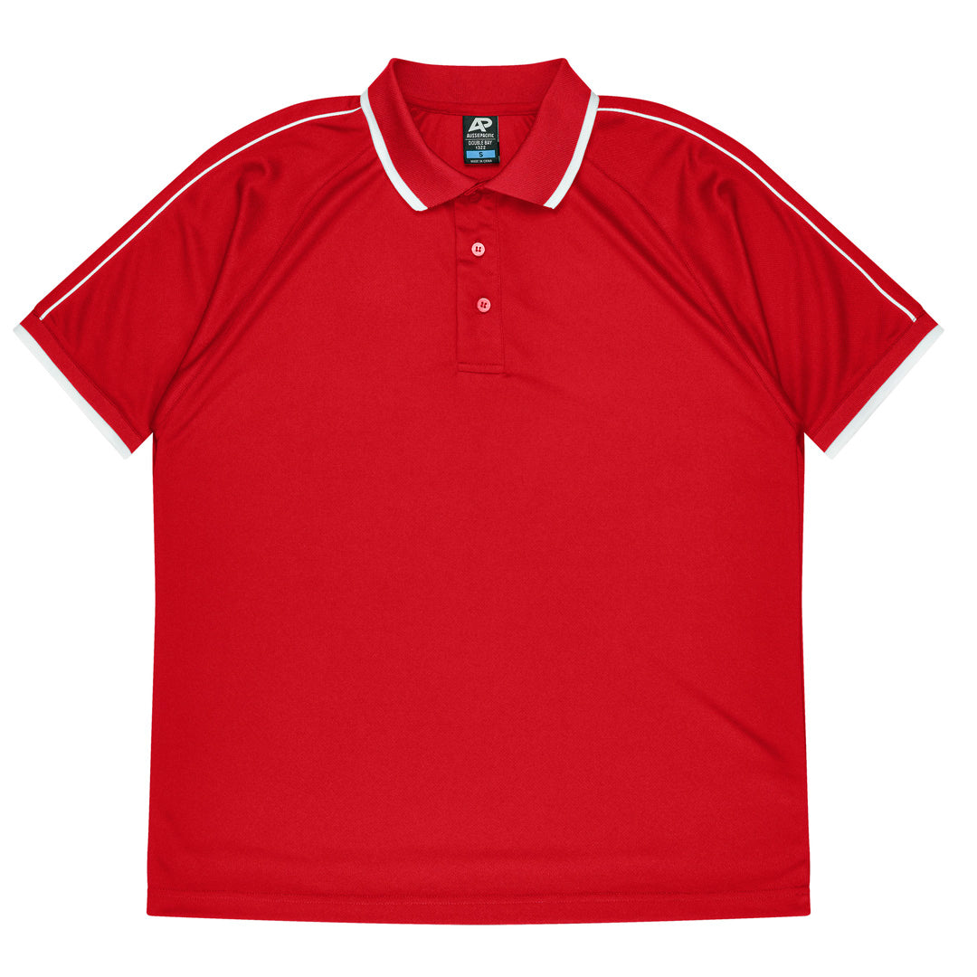 House of Uniforms The Double Bay Polo | Mens | Short Sleeve Aussie Pacific Red/White
