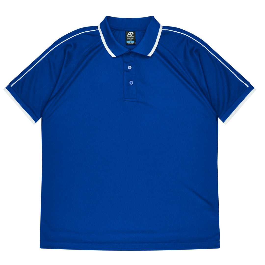 House of Uniforms The Double Bay Polo | Mens | Short Sleeve Aussie Pacific Royal/White