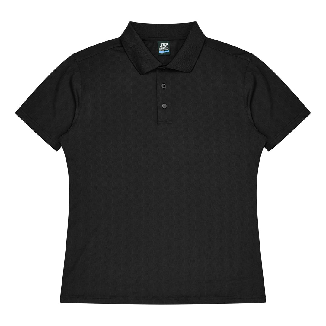 House of Uniforms The Noosa Polo | Mens | Short Sleeve Aussie Pacific Black