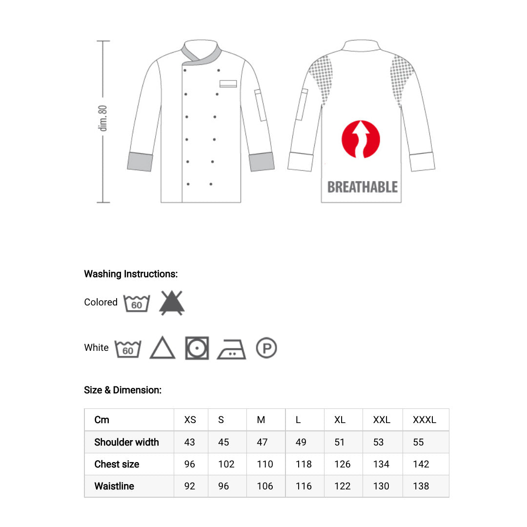 House of Uniforms The Granada Chefs Jacket | Long Sleeve | Adults Toma 