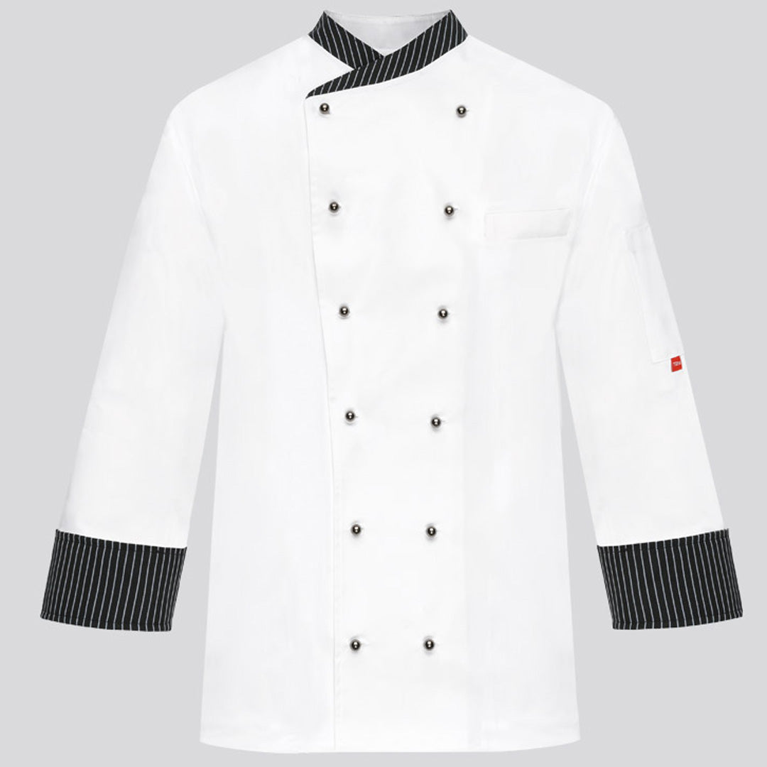 House of Uniforms The Granada Chefs Jacket | Long Sleeve | Adults Toma White