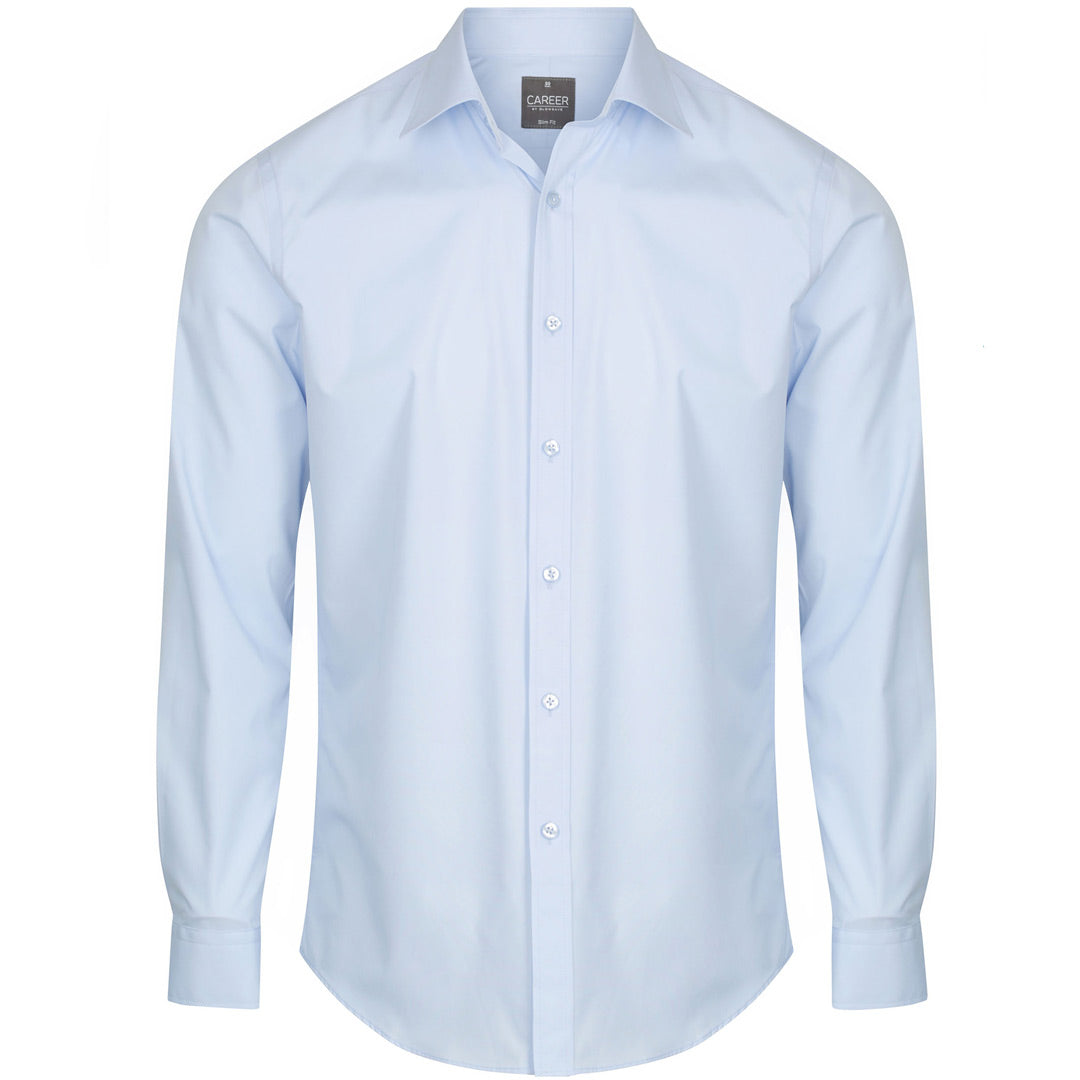House of Uniforms The Nicholson Shirt | Mens | Slim Fit | Long Sleeve Gloweave Sky