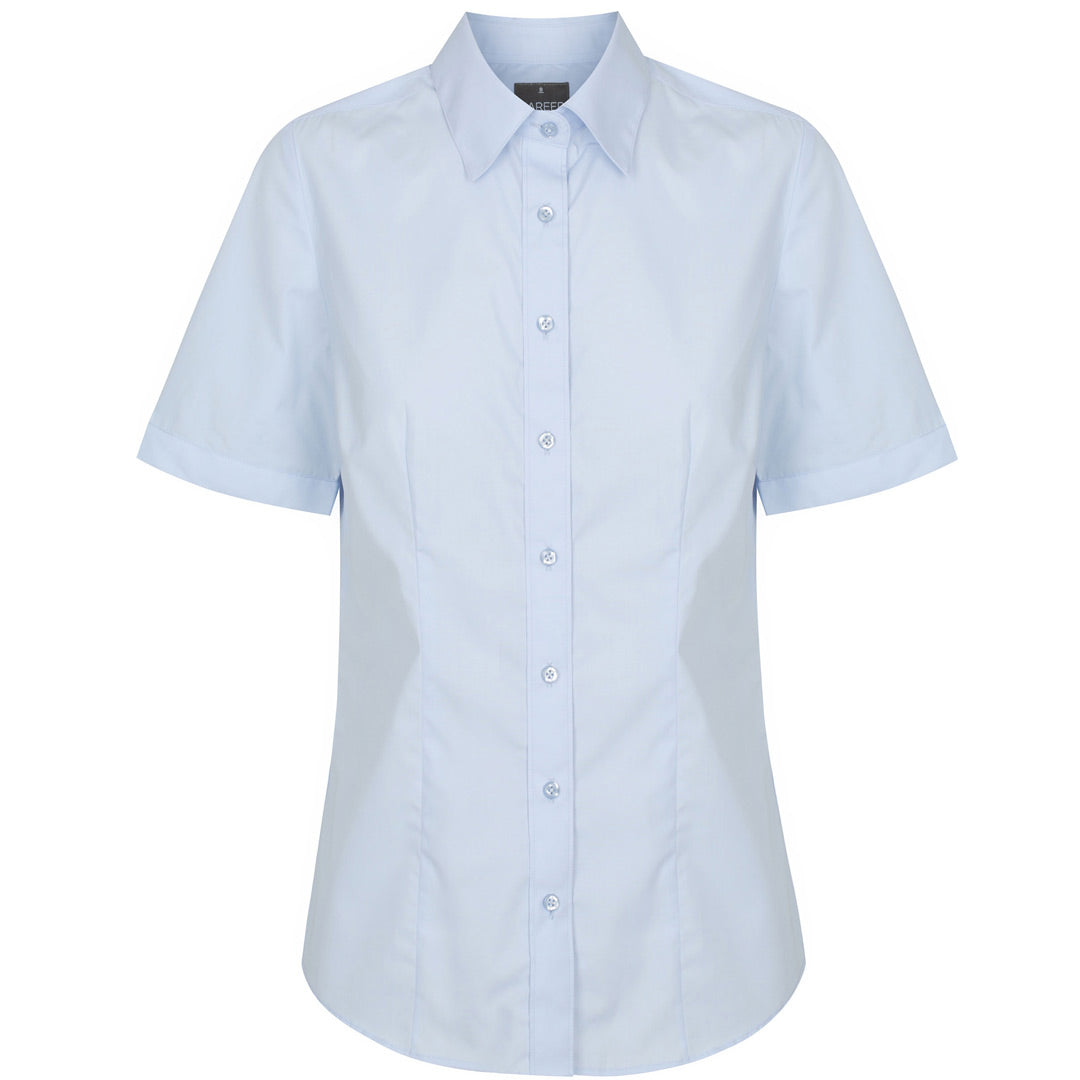House of Uniforms The Nicholson Shirt | Ladies | Slim Fit | Short Sleeve Gloweave Sky