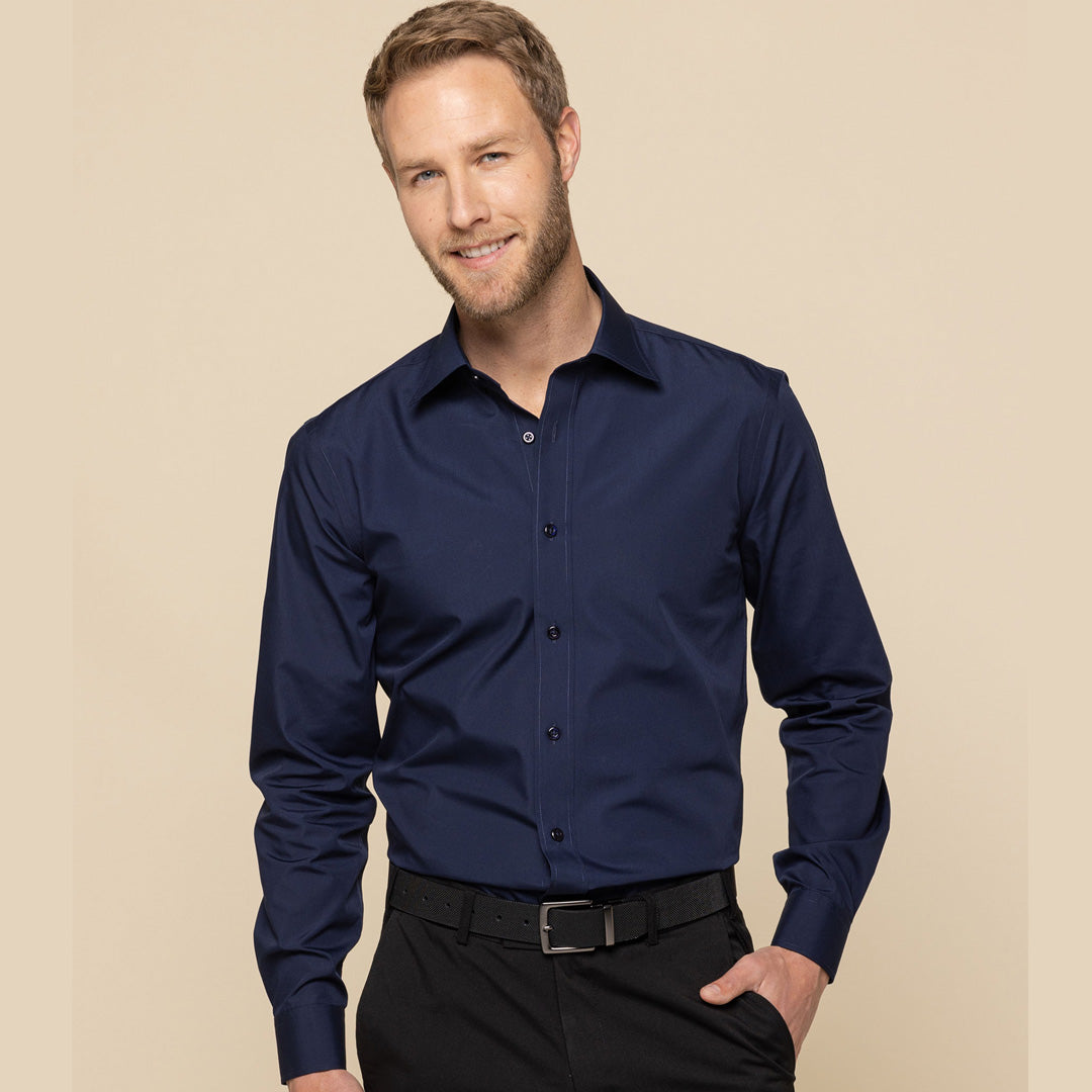 House of Uniforms The Nicholson Shirt | Mens | Slim Fit | Long Sleeve Gloweave 