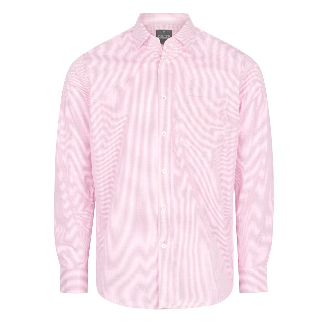 House of Uniforms The Westgarth Shirt | Mens | Long Sleeve | Classic Gloweave Pink