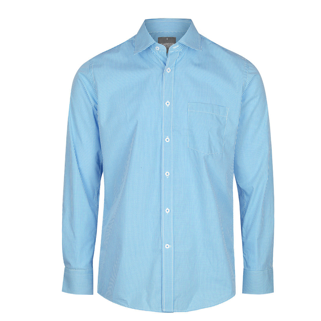 House of Uniforms The Westgarth Shirt | Mens | Long Sleeve | Classic Gloweave Teal
