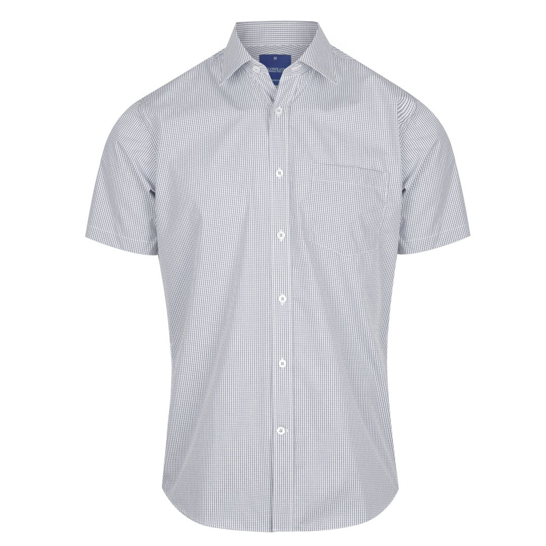 House of Uniforms The Westgarth Shirt | Mens | Short Sleeve | Classic Plus Gloweave Grey