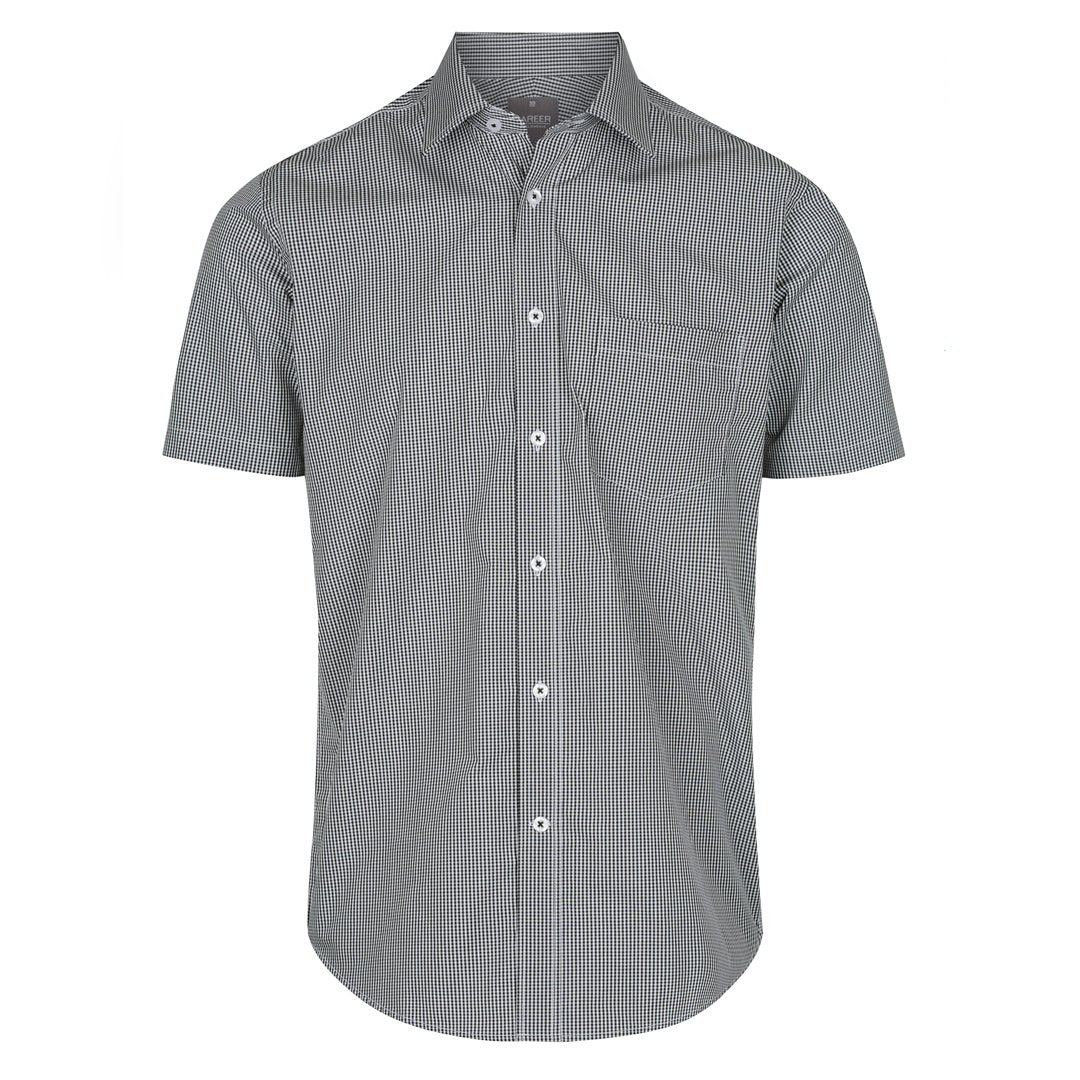 House of Uniforms The Westgarth Shirt | Mens | Short Sleeve | Classic Plus Gloweave Black