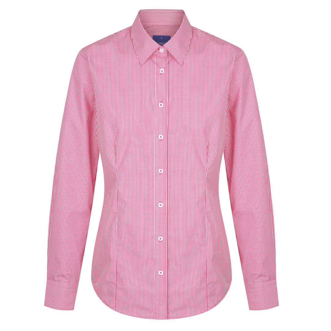 House of Uniforms The Westgarth Shirt | Ladies | Long Sleeve | Classic Fit Gloweave Crimson