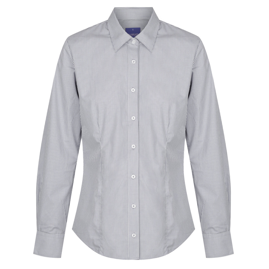House of Uniforms The Westgarth Shirt | Ladies | Long Sleeve | Classic Fit Gloweave Grey