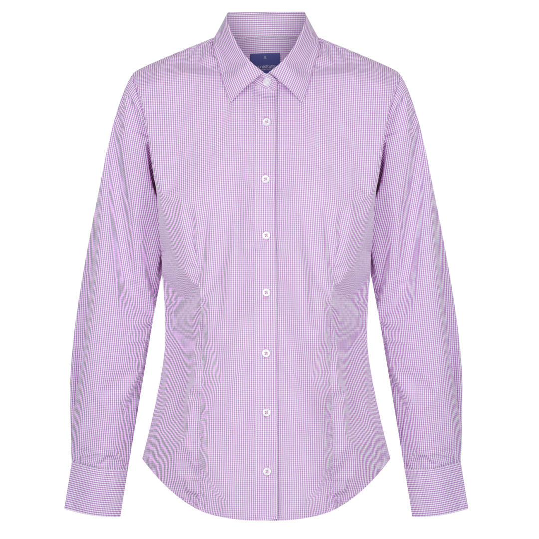 House of Uniforms The Westgarth Shirt | Ladies | Long Sleeve | Classic Fit Gloweave Lilac