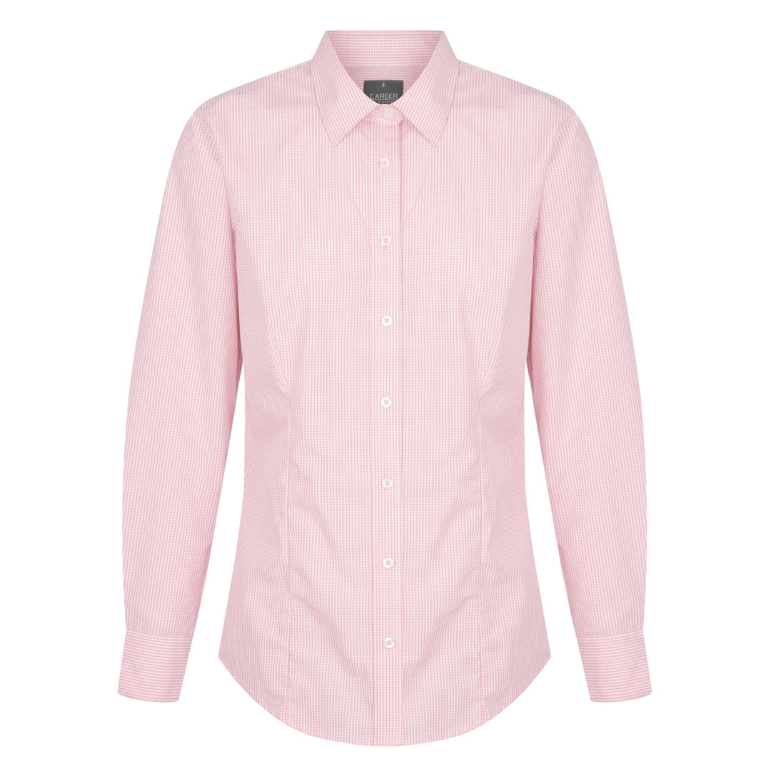 House of Uniforms The Westgarth Shirt | Ladies | Long Sleeve | Classic Plus Gloweave Pink