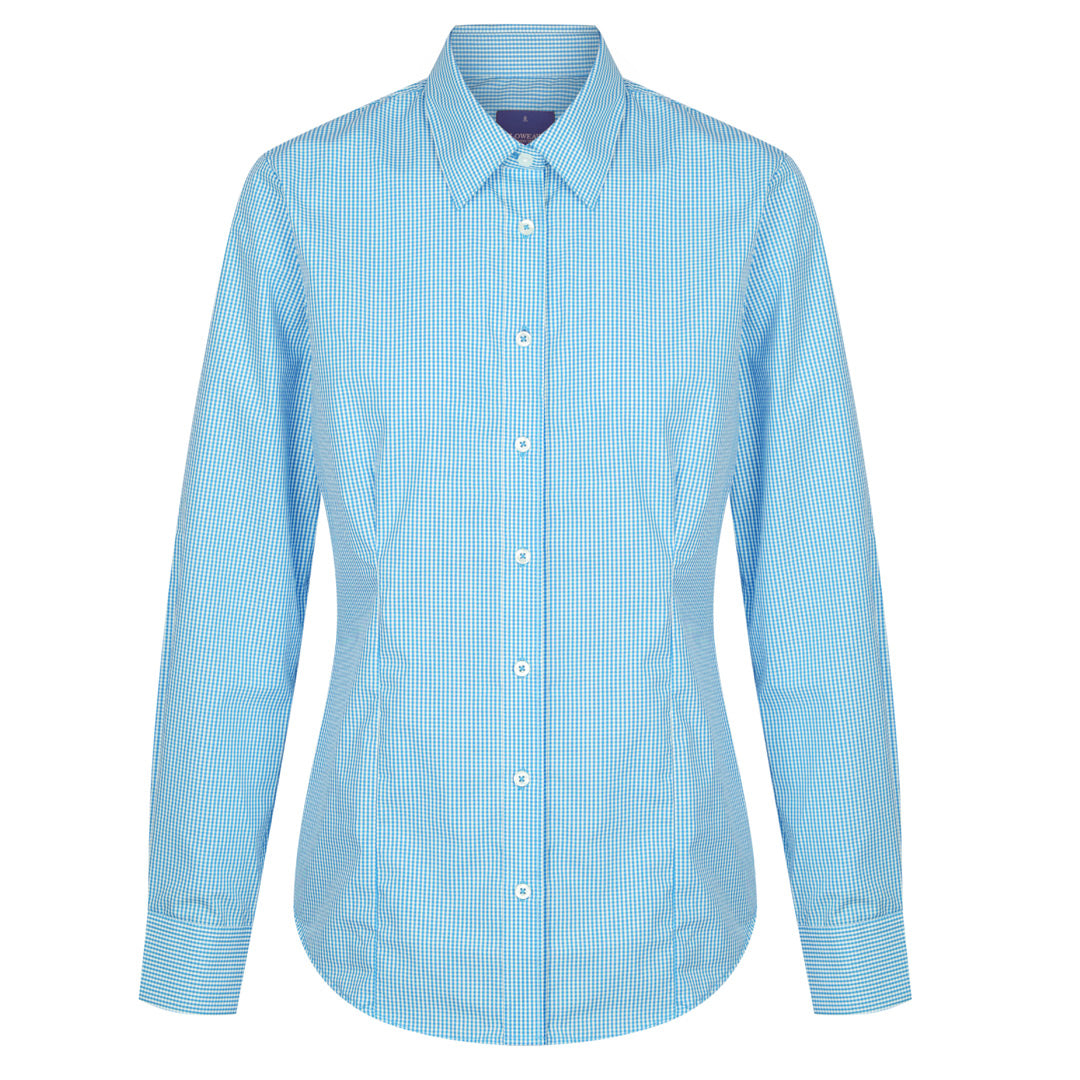 House of Uniforms The Westgarth Shirt | Ladies | Long Sleeve | Classic Fit Gloweave Teal