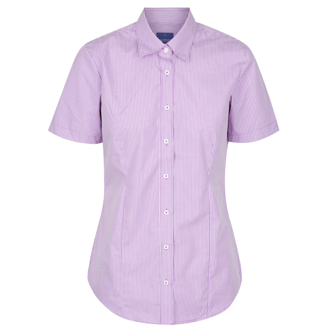 House of Uniforms The Westgarth Shirt | Ladies | Short Sleeve | Classic Plus Gloweave Lilac