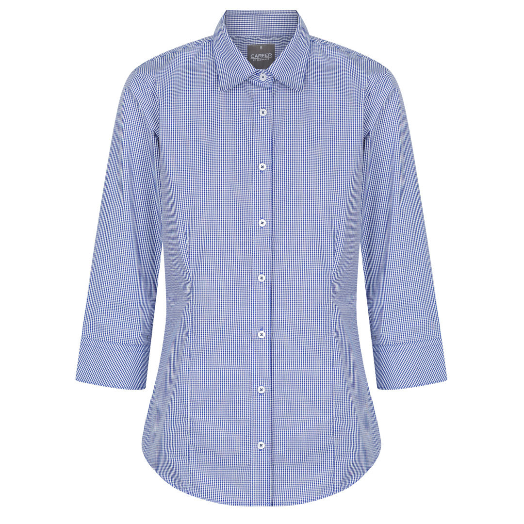 House of Uniforms The Westgarth Shirt | Ladies | 3/4 Sleeve | Classic Fit Gloweave Navy