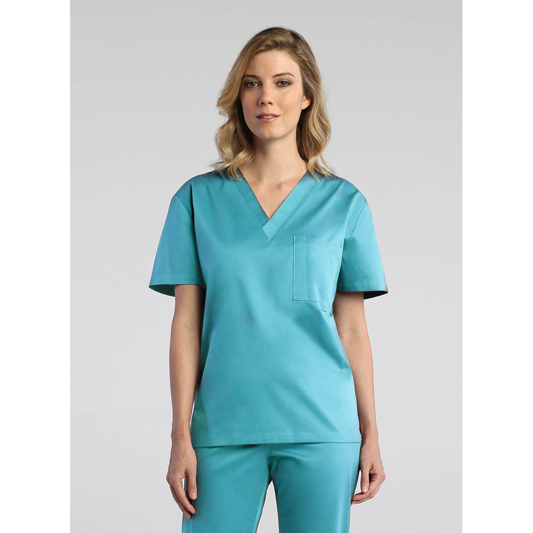 House of Uniforms The Red Panda Scrub Top | Unisex Maevn Turquoise