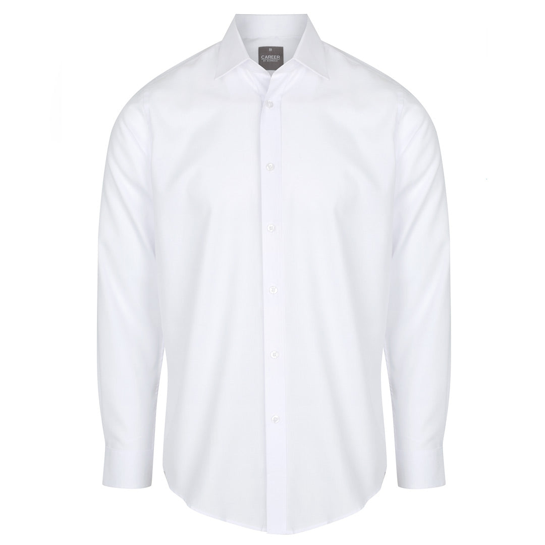 House of Uniforms The Ultimate Shirt | Mens | Long Sleeve | Classic Gloweave White
