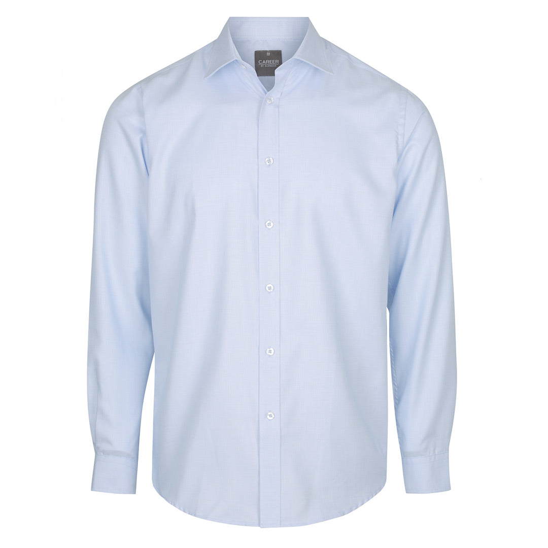 House of Uniforms The Landsdowne Shirt | Mens | Long Sleeve Gloweave Sky