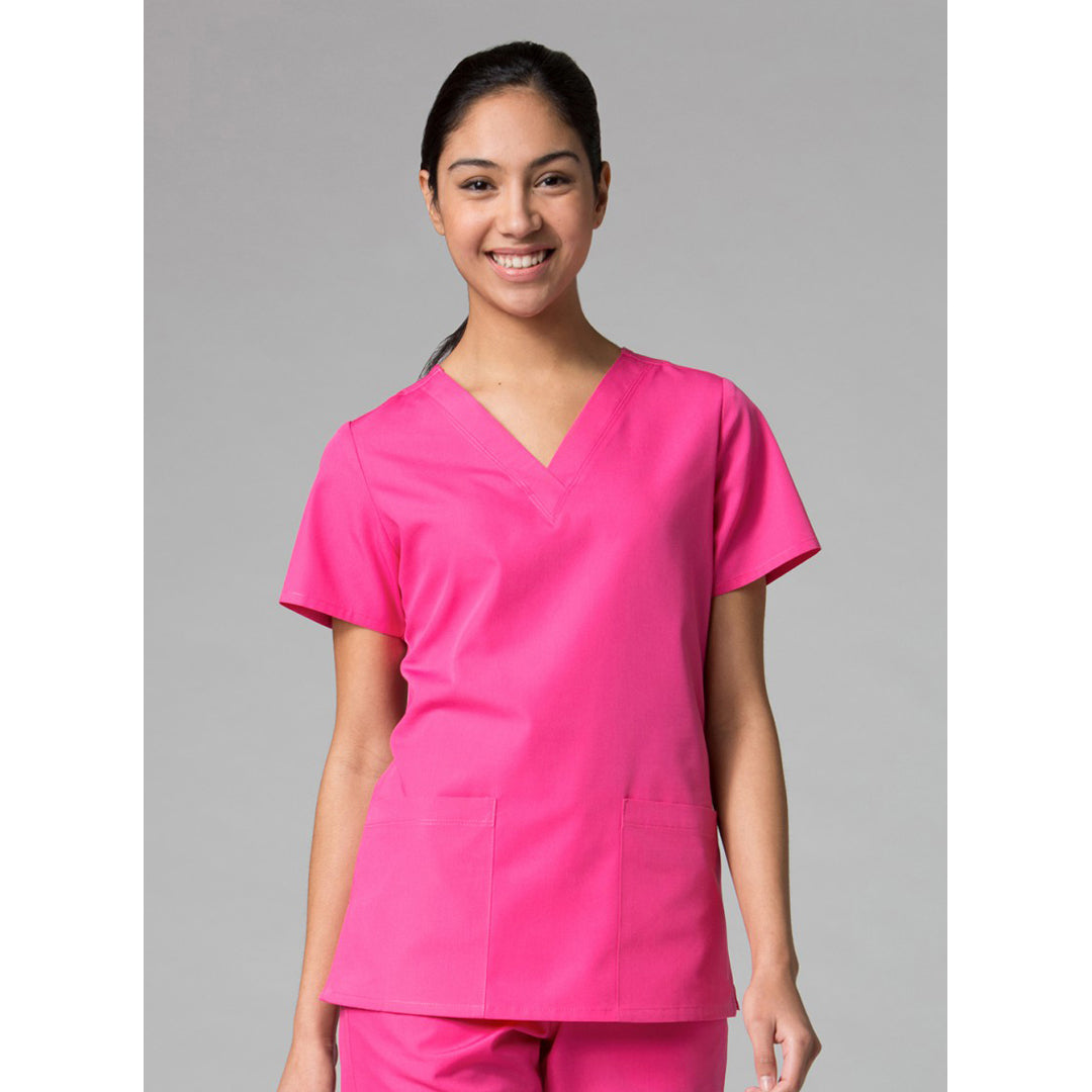 House of Uniforms The Red Panda 2 Pocket Scrub Top | Ladies Maevn Candy