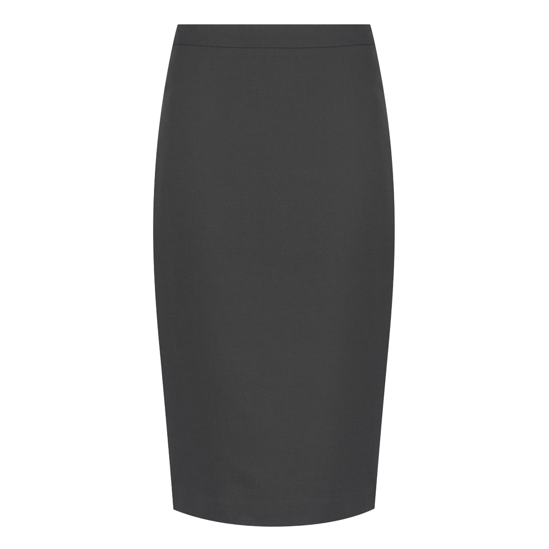 House of Uniforms The Elliot Longline Pencil Skirt | Ladies Gloweave Charcoal