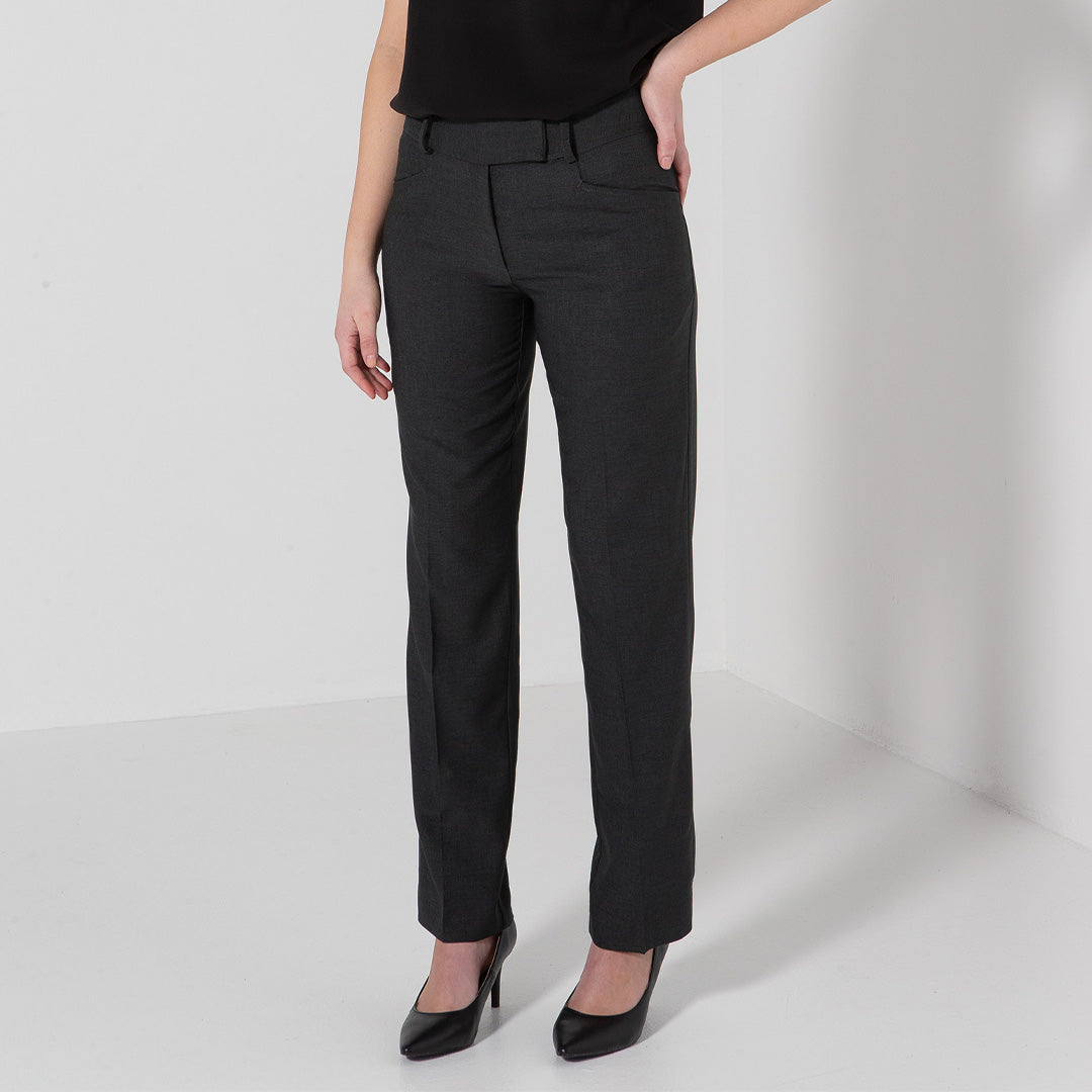 Mid Rise Relaxed Pant | Mechanical Stretch | Charcoal