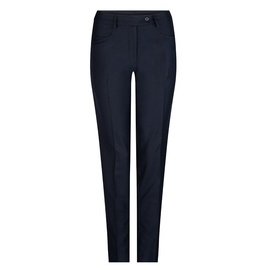 House of Uniforms The Slim Leg Low Rise Pant | Ladies | Poly Viscose LSJ Collection Navy