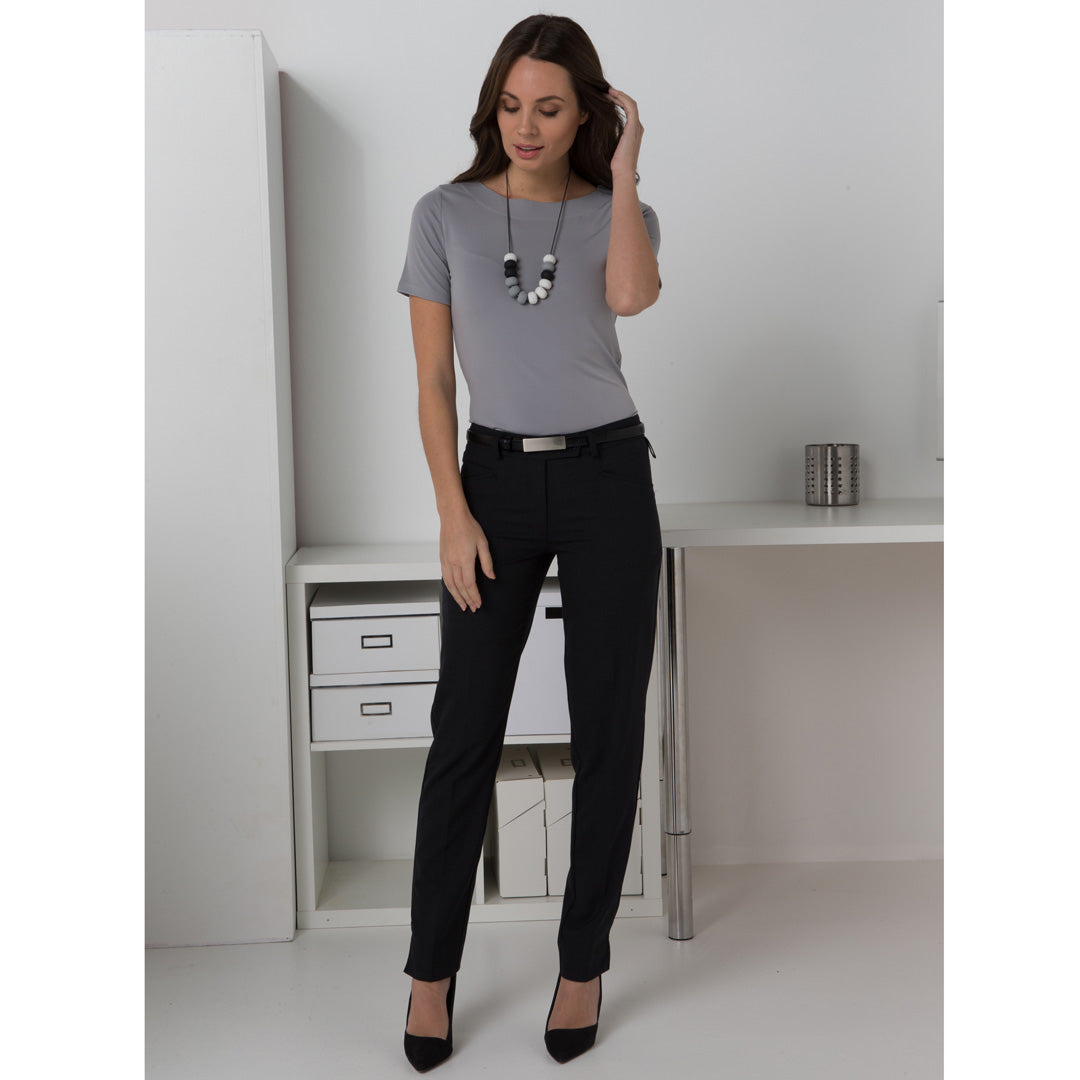 House of Uniforms The Slim Leg Low Rise Pant | Ladies | Mechanical Stretch LSJ Collection 