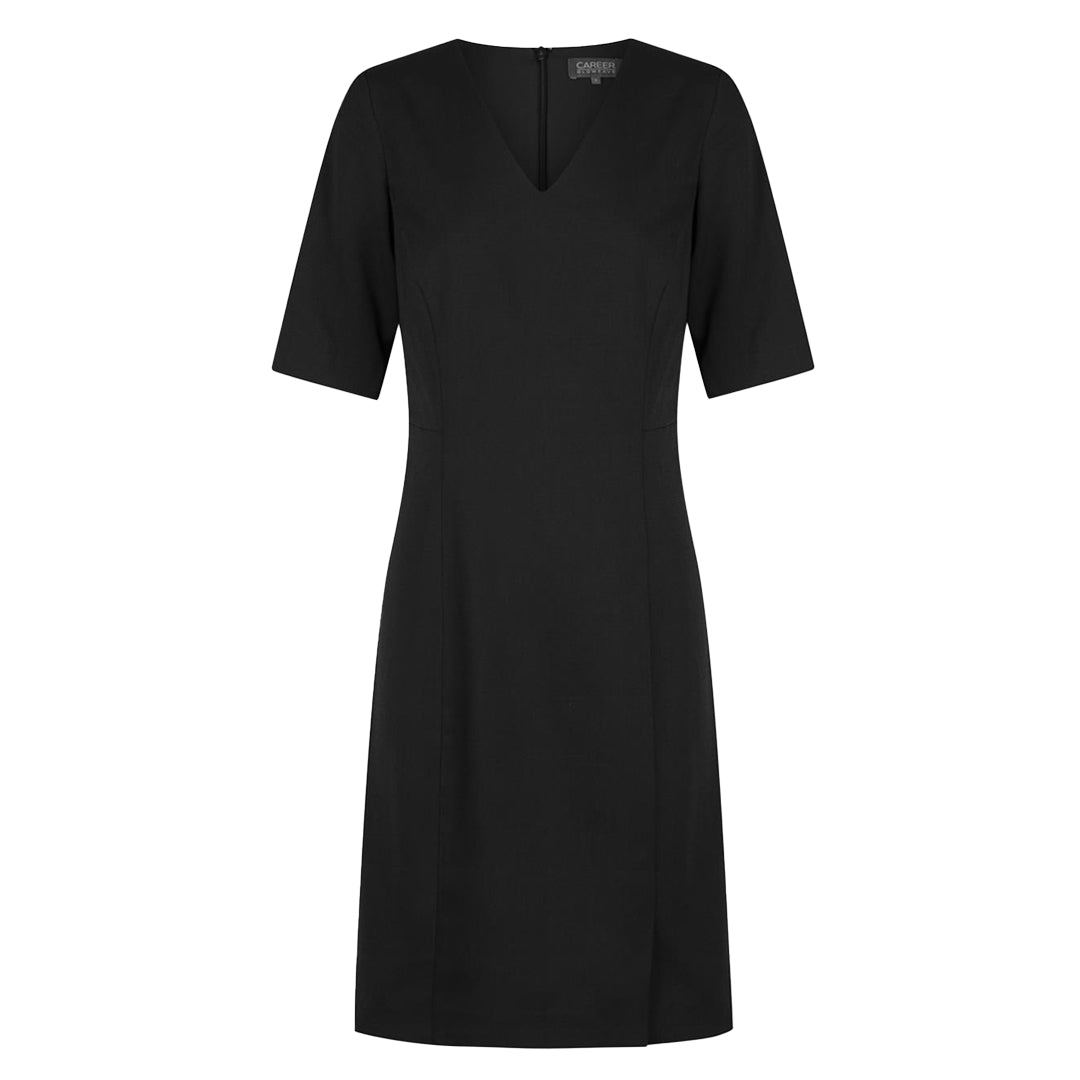 House of Uniforms The Elliot Short Sleeve Dress Gloweave Black